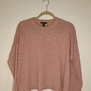 Eileen Fisher cotton sweater, crop style, color Terracotta.